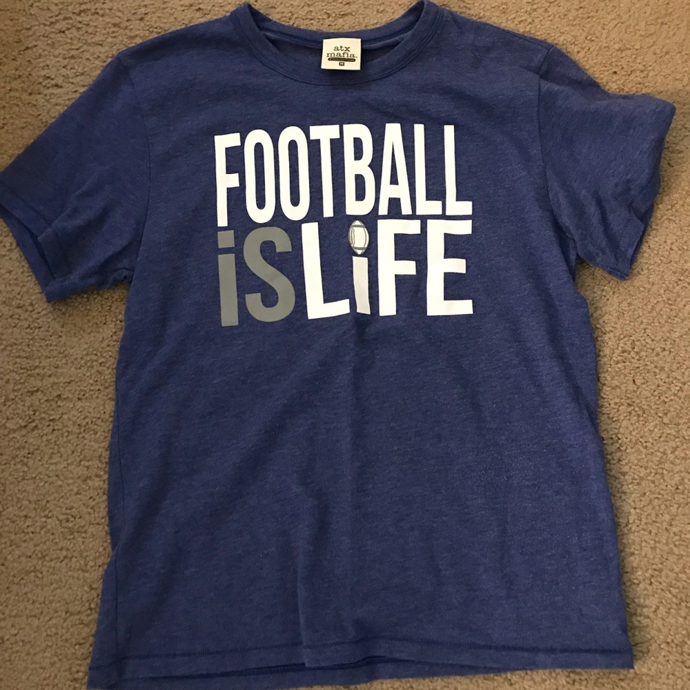 Purple “Football is Life” Graphic Tee
